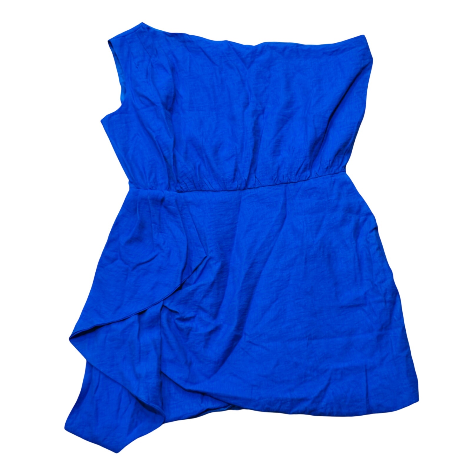 Showpo Royal Blue Asymmetrical One Shoulder Cocktail Dress